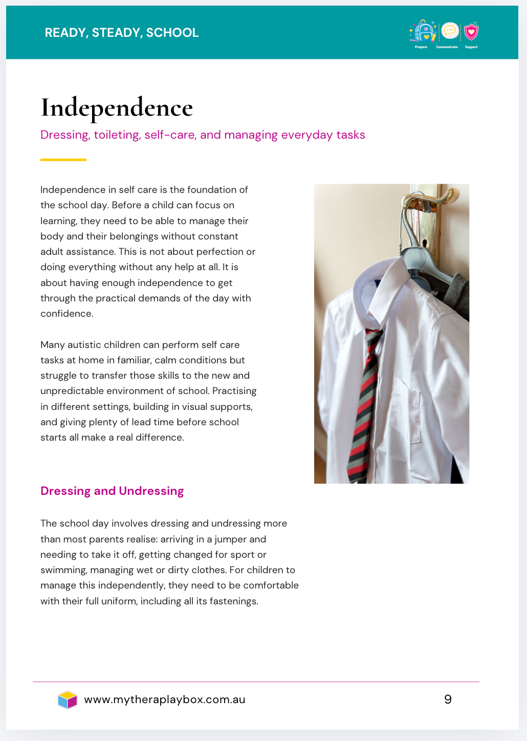 Ready, Steady, School! School Readiness for Autism, ADHD and Sensory Differences