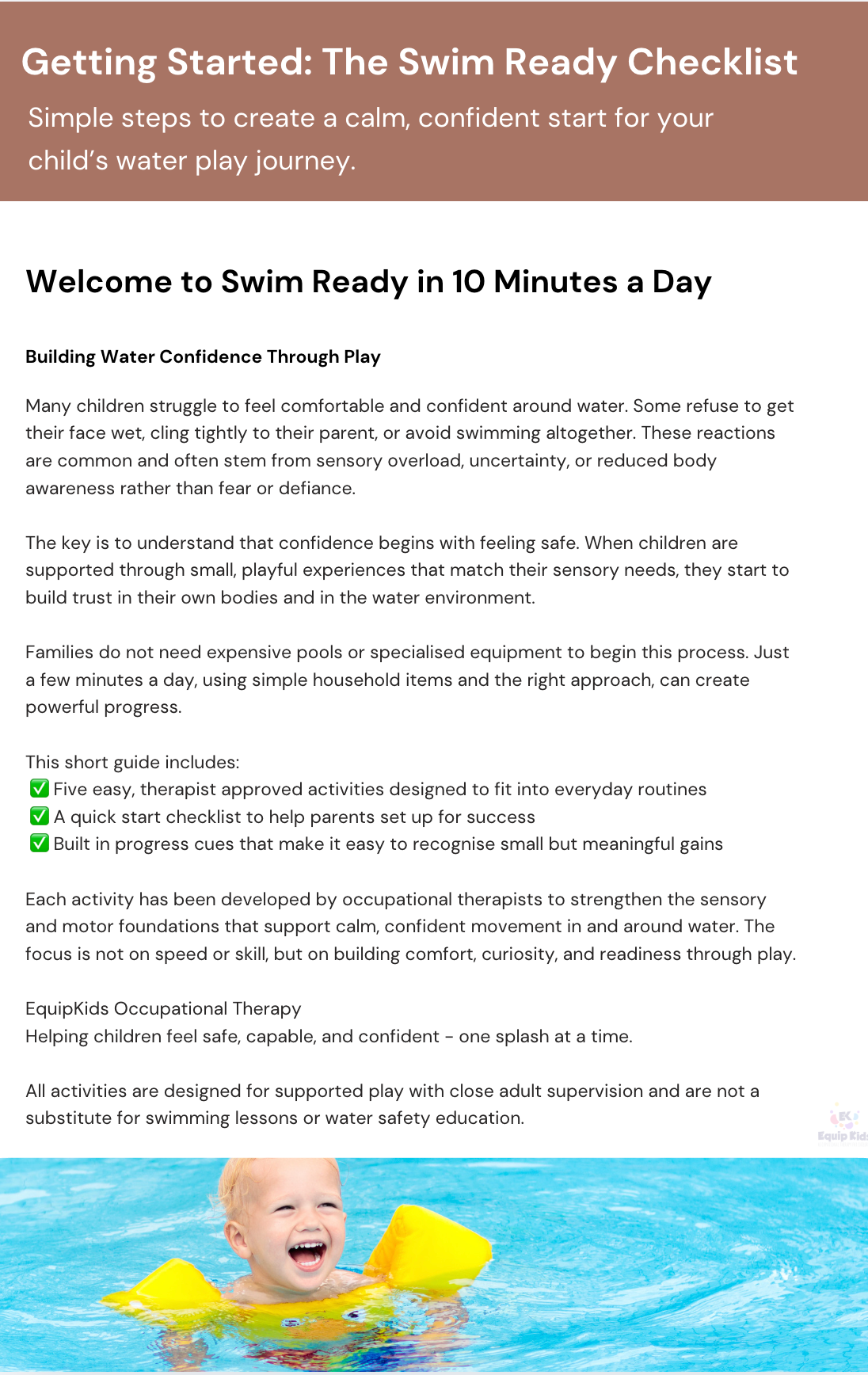Getting Started: The Swim Ready Checklist (Free)