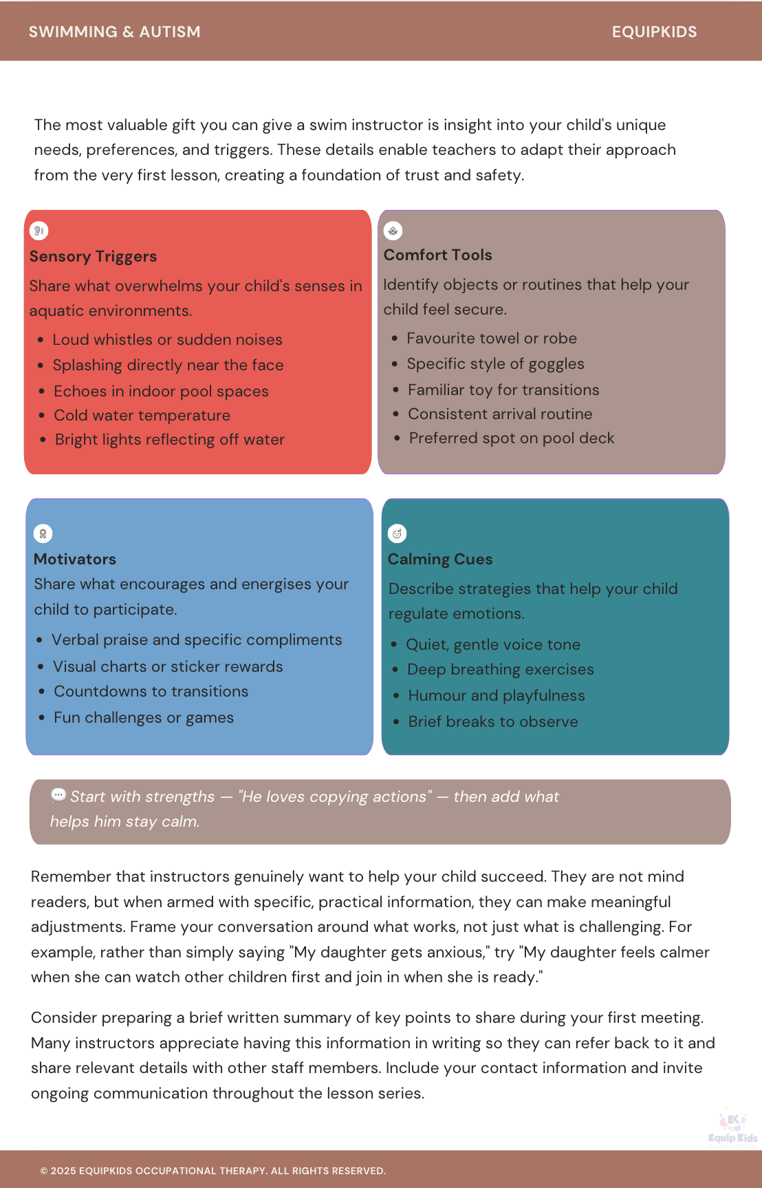 Partnering With Swim Instructors, a Parent Guide to Support Your Child