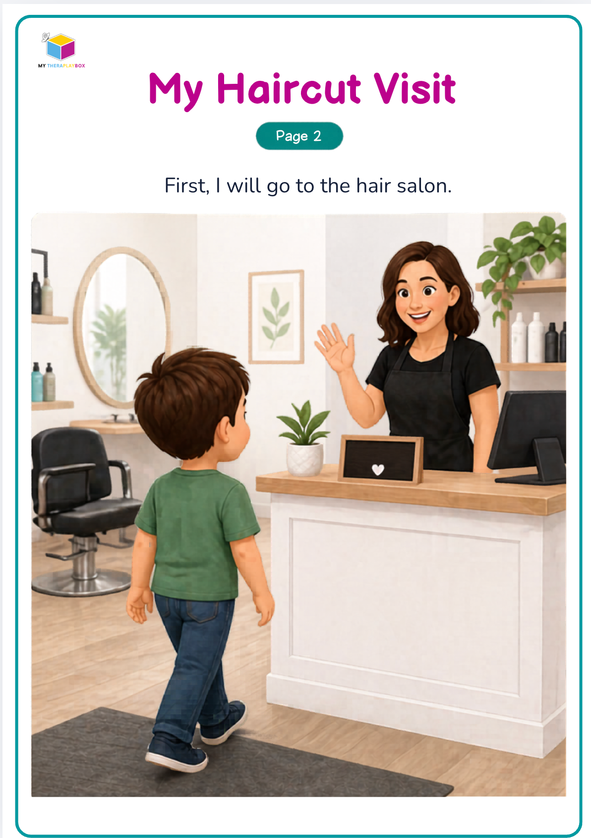 Haircut Visuals Pack: Social Story, Visual Routine Strip and Break Card