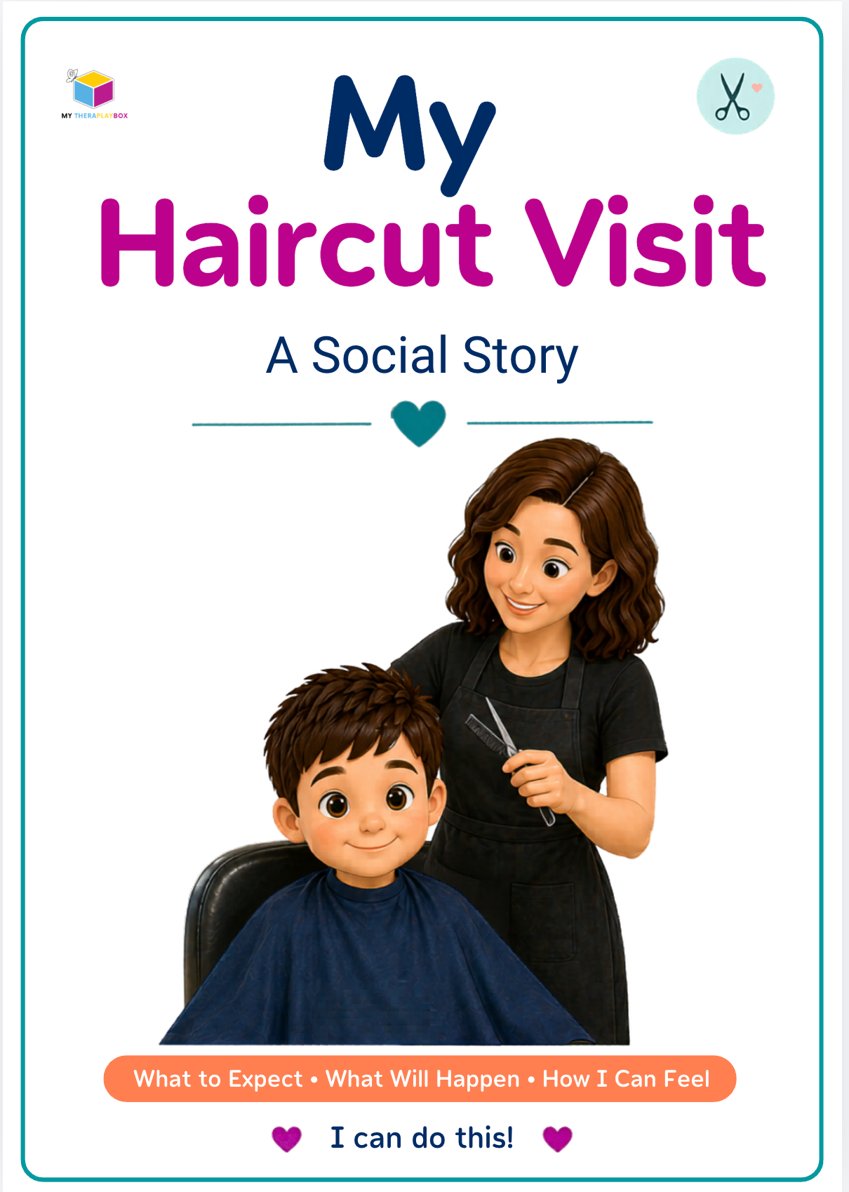 Haircut Visuals Pack: Social Story, Visual Routine Strip and Break Card