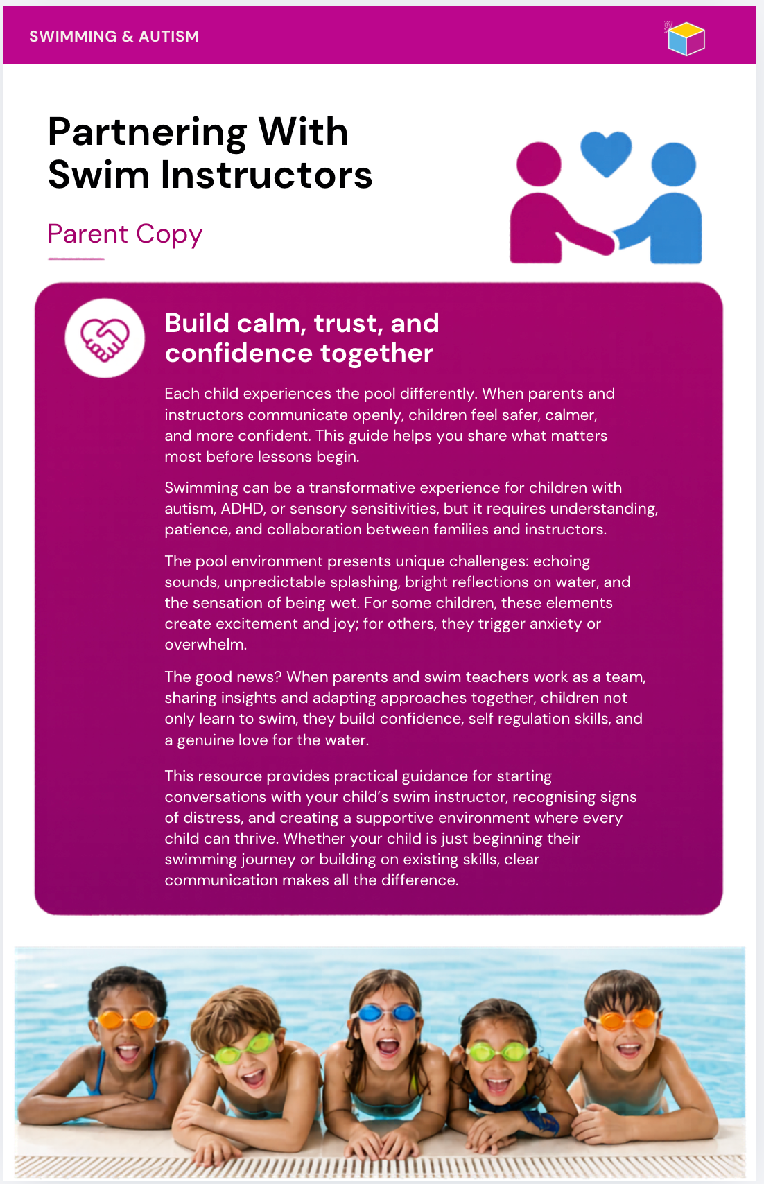 Partnering With Swim Instructors, a Parent Guide to Support Your Child
