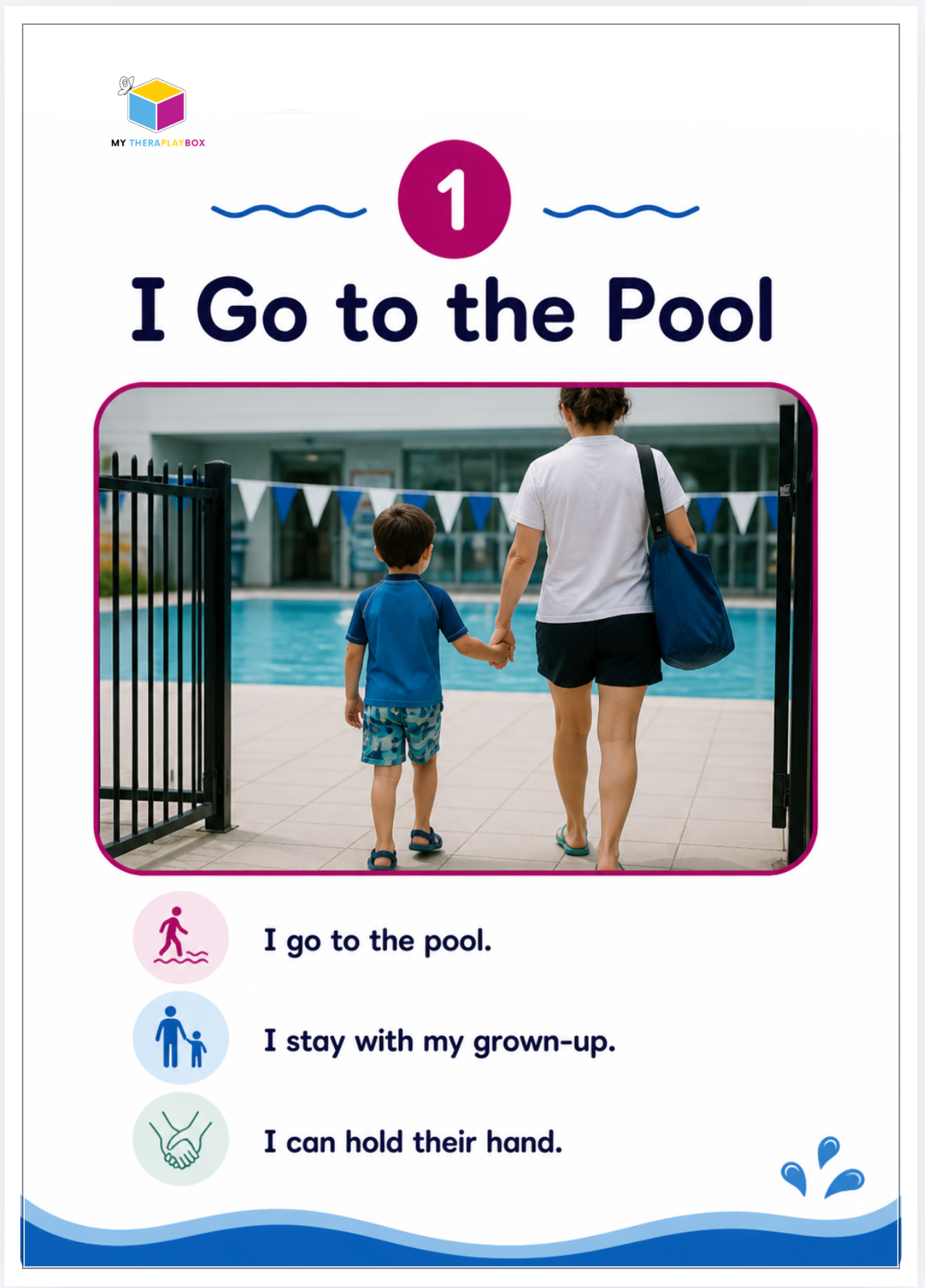 Swimming Visual Supports for Autistic Children: Social Story and Routine Strips